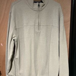 Men's Beige Quarter-Zip Sweater